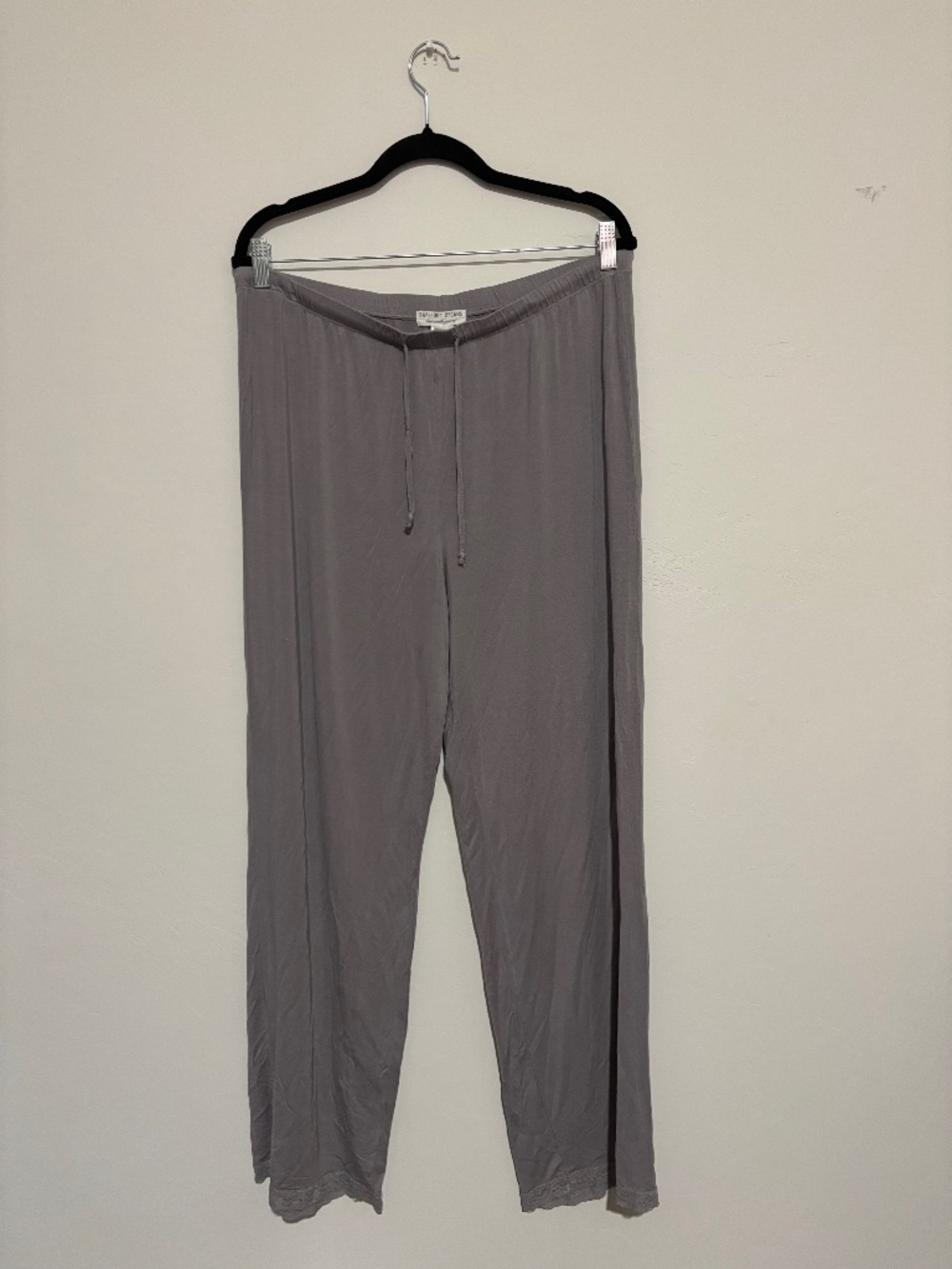 Barefoot Dreams Lounge Pants Womens Large Gray Luxe Milk Jersey Wide Leg